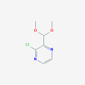 molecular formula C7H9ClN2O2 B1404965 2-氯-3-二甲氧基甲基吡嗪 CAS No. 1363381-88-7