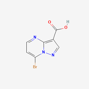 molecular formula C7H4BrN3O2 B1404967 7-Bromopyrazolo[1,5-A]pyrimidine-3-carboxylic acid CAS No. 1363381-50-3
