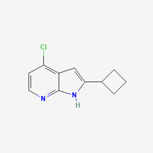 1H-Pyrrolo[2,3-b]pyridine, 4-chloro-2-cyclobutyl-