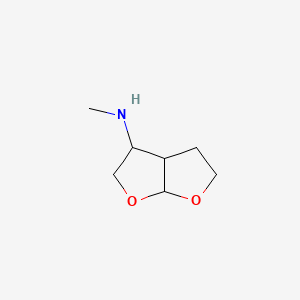 molecular formula C7H13NO2 B14049687 N-Methylhexahydrofuro[2,3-b]furan-3-amine 