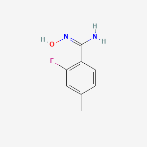 molecular formula C8H9FN2O B14049694 2-fluoro-N'-hydroxy-4-methylbenzenecarboximidamide 