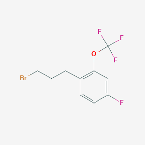 molecular formula C10H9BrF4O B14049707 1-(3-Bromopropyl)-4-fluoro-2-(trifluoromethoxy)benzene 