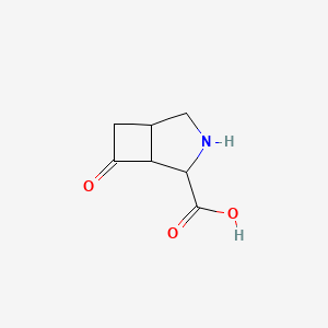 molecular formula C7H9NO3 B1404975 6-氧代-3-氮杂双环[3.2.0]庚烷-4-羧酸 CAS No. 1403766-59-5