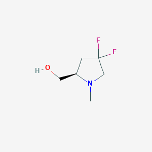 B1404980 [(2R)-4,4-difluoro-1-methylpyrrolidin-2-yl]methanol CAS No. 1408002-86-7