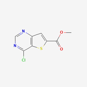 molecular formula C8H5ClN2O2S B1404984 4-氯噻吩并[3,2-D]嘧啶-6-甲酸甲酯 CAS No. 1363381-65-0