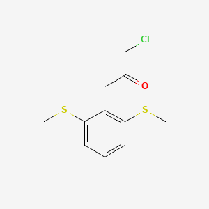 molecular formula C11H13ClOS2 B14049866 1-(2,6-Bis(methylthio)phenyl)-3-chloropropan-2-one 