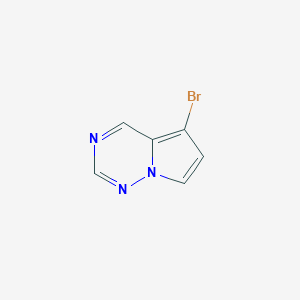 molecular formula C6H4BrN3 B1404988 5-溴-吡咯并[2,1-f][1,2,4]三嗪 CAS No. 1363381-36-5