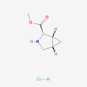 molecular formula C7H12ClNO2 B1404989 甲基 (1R,2S,5S)-rel-3-氮杂双环[3.1.0]己烷-2-甲酸盐盐酸盐 CAS No. 927679-50-3