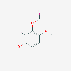 molecular formula C9H10F2O3 B14049906 1,4-Dimethoxy-2-fluoro-3-(fluoromethoxy)benzene 