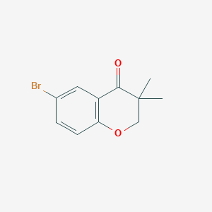 molecular formula C11H11BrO2 B14049931 6-Bromo-3,3-dimethylchroman-4-one 