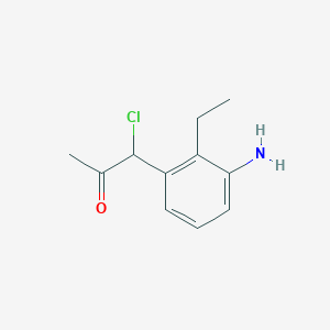 molecular formula C11H14ClNO B14049949 1-(3-Amino-2-ethylphenyl)-1-chloropropan-2-one 