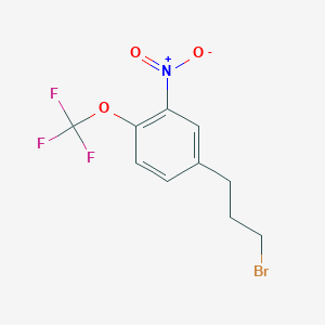 molecular formula C10H9BrF3NO3 B14049953 1-(3-Bromopropyl)-3-nitro-4-(trifluoromethoxy)benzene 