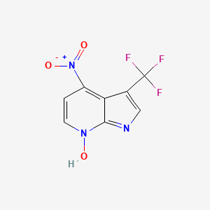 molecular formula C8H4F3N3O3 B1404997 4-Nitro-3-(trifluoromethyl)-7-azaindole-7-oxide CAS No. 892414-49-2