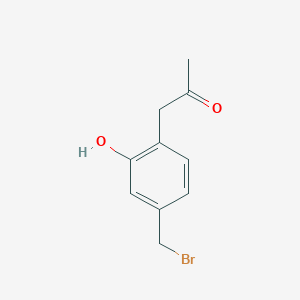 molecular formula C10H11BrO2 B14049971 1-(4-(Bromomethyl)-2-hydroxyphenyl)propan-2-one 