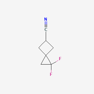 molecular formula C7H7F2N B14049976 1,1-Difluorospiro[2.3]hexane-5-carbonitrile 