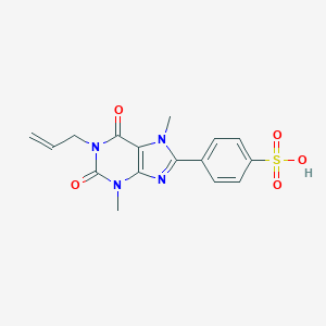 molecular formula C₁₆H₁₅N₄NaO₅S B014050 1-烯丙基-3,7-二甲基-8-磺基苯基黄嘌呤 CAS No. 149981-25-9