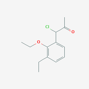 molecular formula C13H17ClO2 B14050002 1-Chloro-1-(2-ethoxy-3-ethylphenyl)propan-2-one 