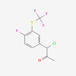 1-Chloro-1-(4-fluoro-3-(trifluoromethylthio)phenyl)propan-2-one