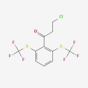 1-(2,6-Bis(trifluoromethylthio)phenyl)-3-chloropropan-1-one