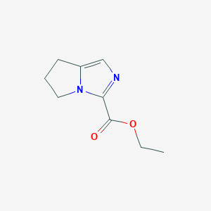 molecular formula C9H12N2O2 B14050030 Ethyl 6,7-dihydro-5H-pyrrolo[1,2-c]imidazole-3-carboxylate 