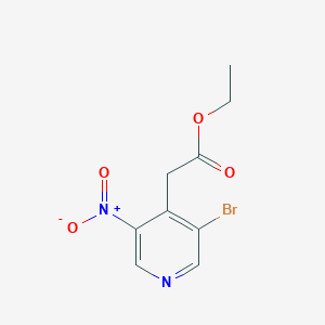 molecular formula C9H9BrN2O4 B1405007 3-溴-5-硝基吡啶-4-乙酸乙酯 CAS No. 1363382-04-0