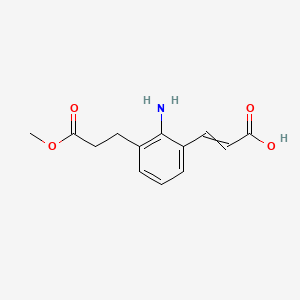 (E)-3-(2-amino-3-(3-methoxy-3-oxopropyl)phenyl)acrylic acid