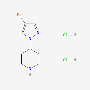 molecular formula C8H14BrCl2N3 B14050101 4-(4-Bromo-1H-pyrazol-1-yl)piperidine 2HCl 