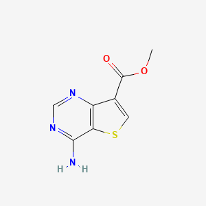 molecular formula C8H7N3O2S B1405013 4-氨基噻吩并[3,2-d]嘧啶-7-甲酸甲酯 CAS No. 1392804-53-3