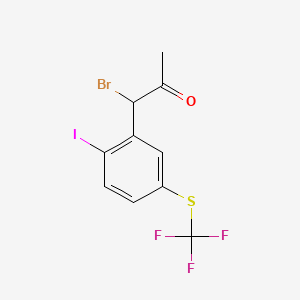 1-Bromo-1-(2-iodo-5-(trifluoromethylthio)phenyl)propan-2-one