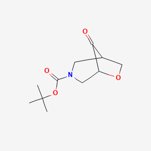 molecular formula C11H17NO4 B1405016 3-Boc-6-オキサ-3-アザビシクロ[3.2.1]オクタン-8-オン CAS No. 1408076-29-8