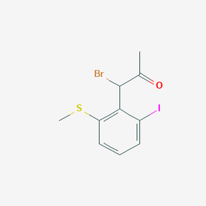 1-Bromo-1-(2-iodo-6-(methylthio)phenyl)propan-2-one