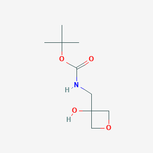 molecular formula C9H17NO4 B1405019 叔丁基((3-羟基氧杂环丁-3-基)甲基)氨基甲酸酯 CAS No. 1408076-45-8