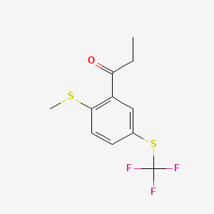 1-(2-(Methylthio)-5-(trifluoromethylthio)phenyl)propan-1-one