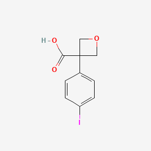 molecular formula C10H9IO3 B1405023 3-(4-Iodophenyl)oxetane-3-carboxylic acid CAS No. 1416323-19-7