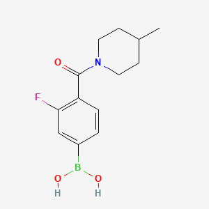 molecular formula C13H17BFNO3 B1405027 3-Fluoro-4-(4-methylpiperidine-1-carbonyl)phenylboronic acid CAS No. 1449132-53-9