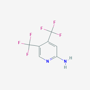 molecular formula C7H4F6N2 B1405028 4,5-Bis-trifluoromethyl-pyridin-2-ylamine CAS No. 176762-33-7