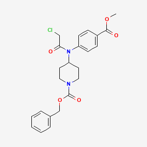 Benzyl 4-(2-chloro-N-(4-(methoxycarbonyl)phenyl)acetamido)piperidine-1-carboxylate