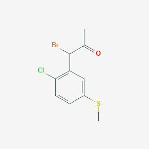 1-Bromo-1-(2-chloro-5-(methylthio)phenyl)propan-2-one