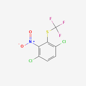 molecular formula C7H2Cl2F3NO2S B14050379 1,4-Dichloro-2-trifluoromethylthio-3-nitrobenzene 