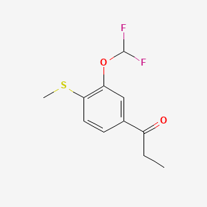 1-(3-(Difluoromethoxy)-4-(methylthio)phenyl)propan-1-one