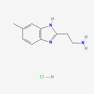 molecular formula C10H14ClN3 B1405040 2-(6-Methyl-1H-benzimidazol-2-yl)ethanamine hydrochloride CAS No. 1380009-77-7
