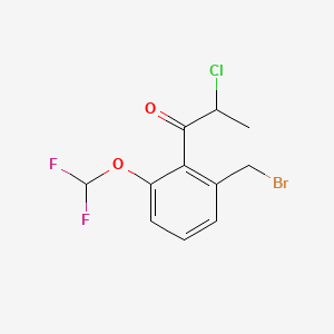 1-(2-(Bromomethyl)-6-(difluoromethoxy)phenyl)-2-chloropropan-1-one