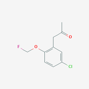 molecular formula C10H10ClFO2 B14050421 1-(5-Chloro-2-(fluoromethoxy)phenyl)propan-2-one 