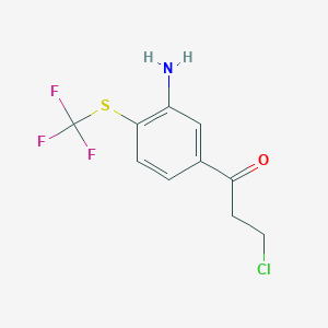 1-(3-Amino-4-(trifluoromethylthio)phenyl)-3-chloropropan-1-one