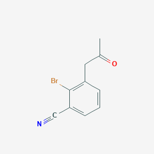 molecular formula C10H8BrNO B14050446 1-(2-Bromo-3-cyanophenyl)propan-2-one 