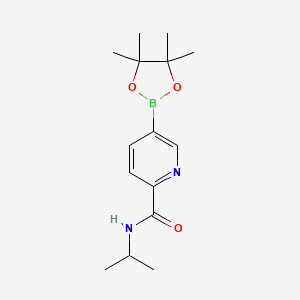 molecular formula C15H23BN2O3 B14050455 N-Isopropyl-5-(4,4,5,5-tetramethyl-1,3,2-dioxaborolan-2-YL)picolinamide 