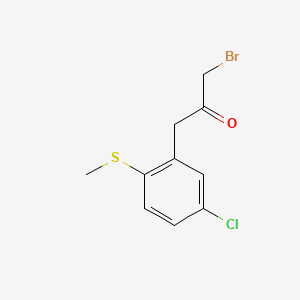 1-Bromo-3-(5-chloro-2-(methylthio)phenyl)propan-2-one