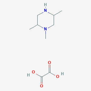 molecular formula C9H18N2O4 B14050469 (2S,5R)-1,2,5-trimethylpiperazine; oxalic acid 