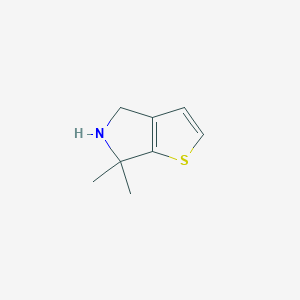 molecular formula C8H11NS B14050487 6,6-Dimethyl-5,6-dihydro-4H-thieno[2,3-c]pyrrole 