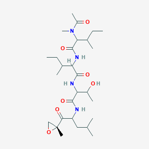 molecular formula C28H50N4O7 B14050495 2-[[2-[acetyl(methyl)amino]-3-methylpentanoyl]amino]-N-[3-hydroxy-1-[[4-methyl-1-[(2R)-2-methyloxiran-2-yl]-1-oxopentan-2-yl]amino]-1-oxobutan-2-yl]-3-methylpentanamide 